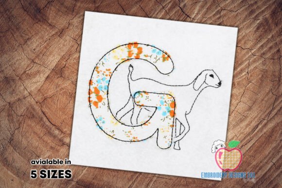 Alphabet G with Goat Applique: A Fun Learning Tool