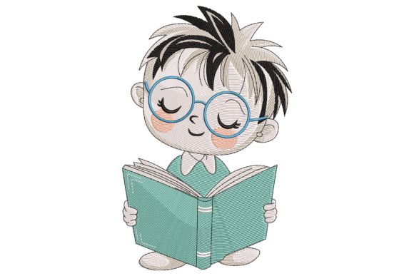 Boy Reading Book: A Charming Addition to Your Merch