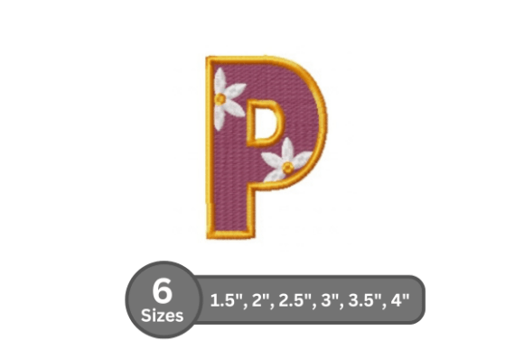 Charming Daisy Joy Alphabet - P for Personalized Gifts
