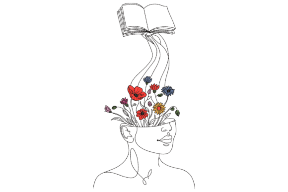Charming Floral Book Mind for Boutique Sweatshirts