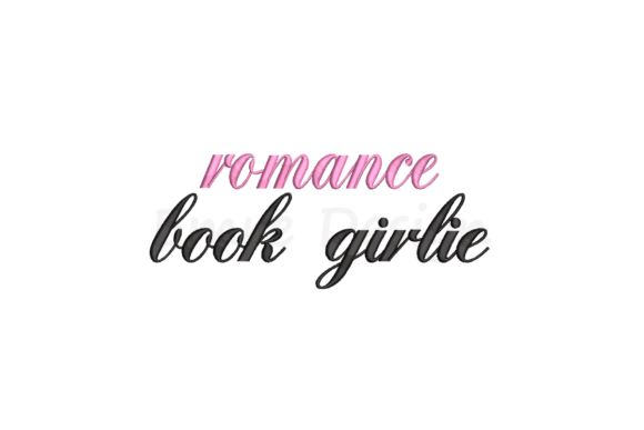 Charming Romance Book Girlie Embroidery Design