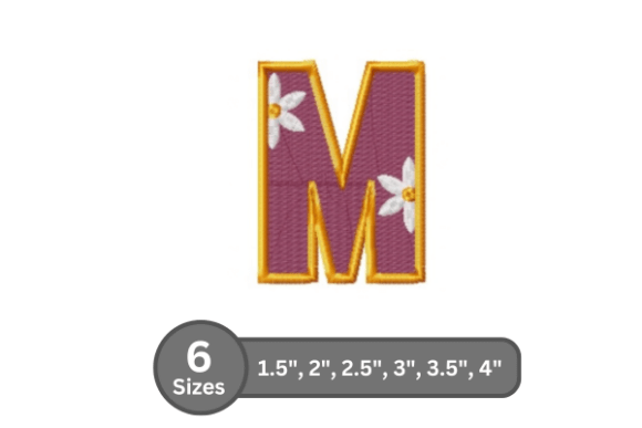 Daisy Joy Alphabet -M: A Stylish Embroidery Choice