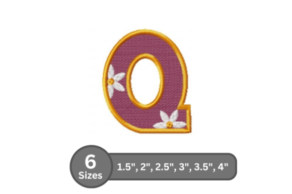 Daisy Joy Alphabet -Q: A Stylish Embroidery Design