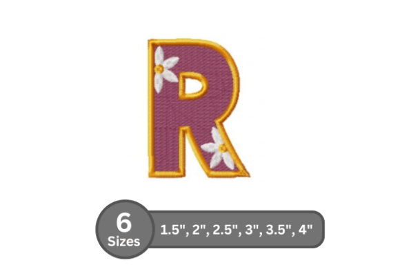 Daisy Joy Alphabet -R: A Stylish Embroidery Must-Have
