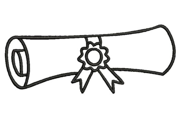 Elegant Diploma Outline for Business Embroidery