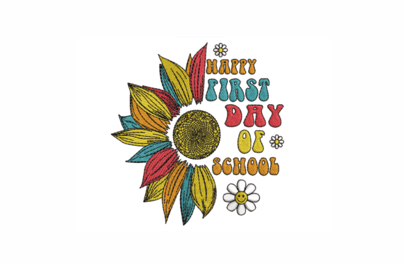 My First Day of School Embroidery Design