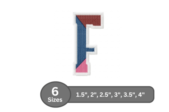 Street Varsity Alphabet - F: A Stylish Embroidery Choice