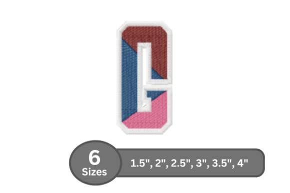 Street Varsity Alphabet - G: A Stylish Embroidery Design