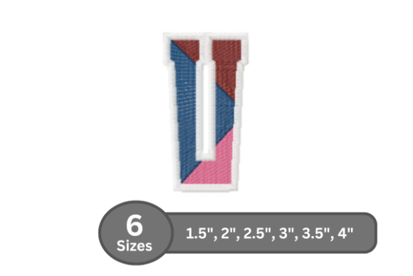 Street Varsity Alphabet - V: A Stylish Embroidery Choice