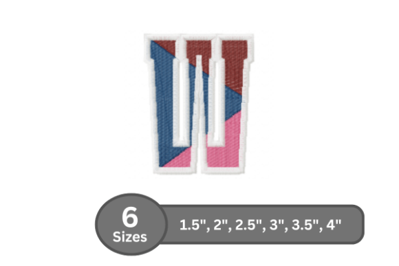 Street Varsity Alphabet - W: A Stylish Embroidery Choice