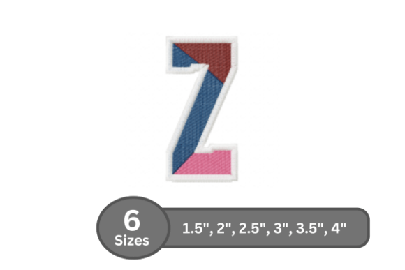Street Varsity Alphabet - Z for Seasonal Embroidery