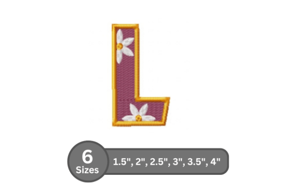 Stylish Daisy Joy Alphabet -L for Apparel