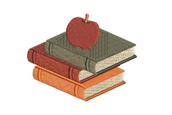 Teacher Books: A Charming Embroidery Design for Educators
