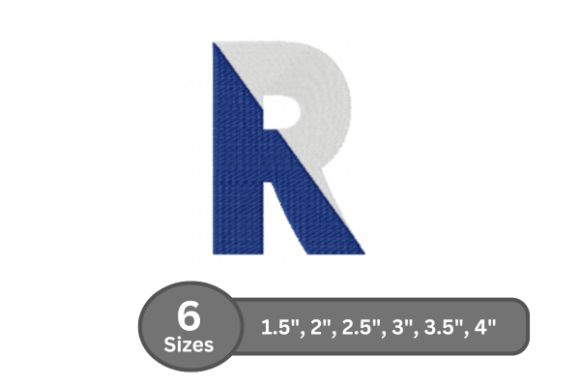 Twin Fill Alphabet - R: A Charming Embroidery Design